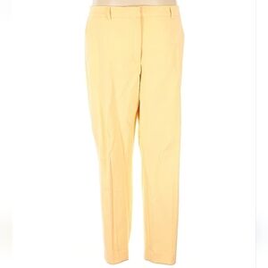White House Black Market Flat Front Slim Ankle Pants, 16 L, Yellow